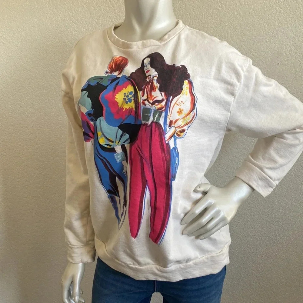Zara Women's multi Sweatshirt Size Small - Picture 4 of 8